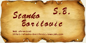 Stanko Borilović vizit kartica
